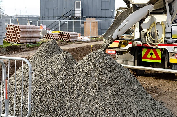 Renault Volumetric Readymix Concrete Mixer Truck Side View Bletchley